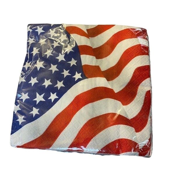 AMERICAN Flag Napkins 5 packs - Picture 1 of 1